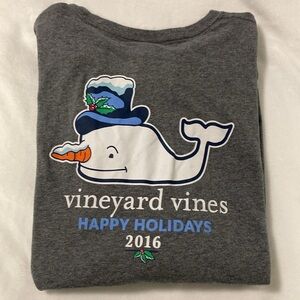 Vineyard Vines Happy Holidays Long Sleeve T-Shirt